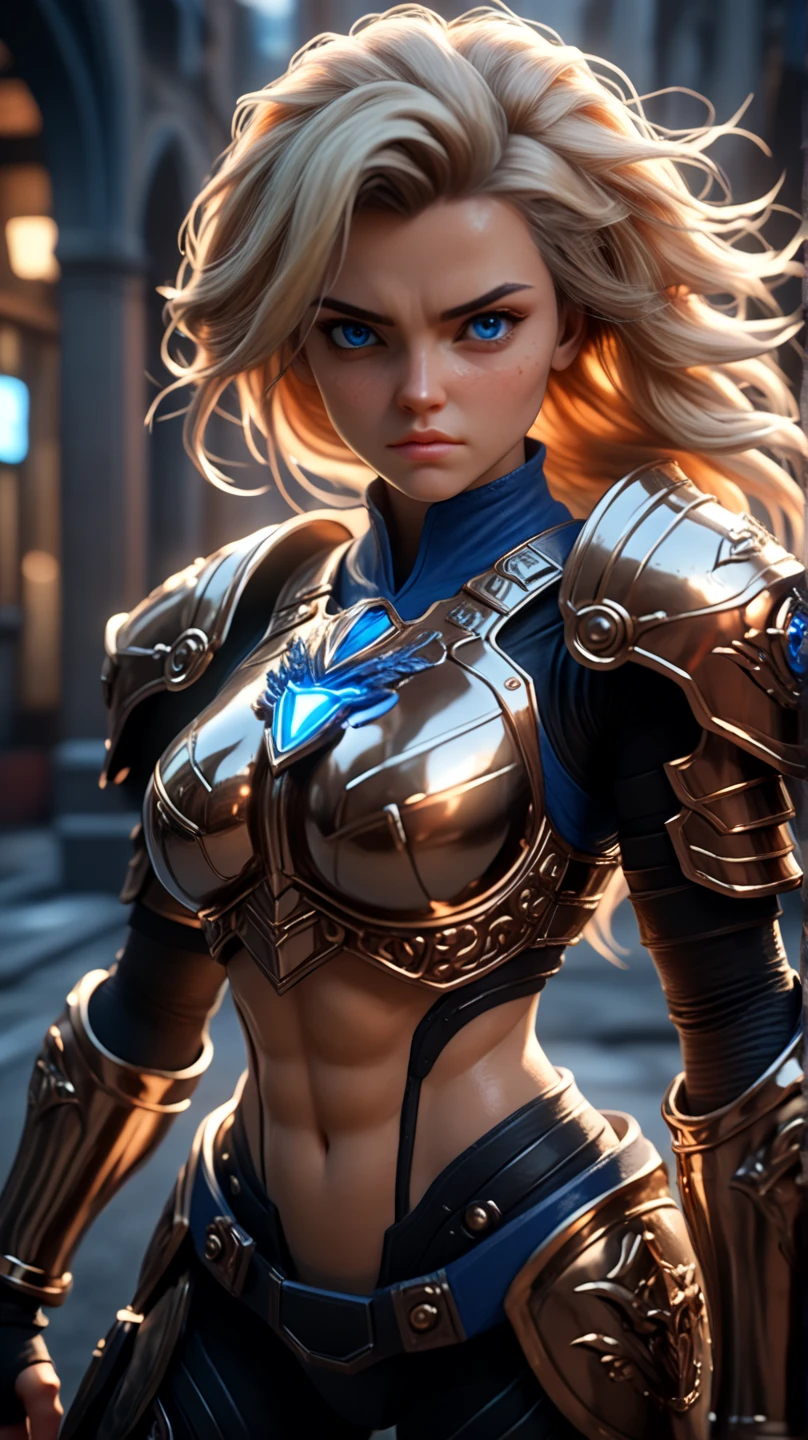 ((Masterpiece, best quality,edgQuality)),solo,1girl,
edgAdepta, looking at viewer, short hair, blonde hair, upper body, lips, realistic ,wearing edgAdepta,power armor,shoulder armor,skull emblem