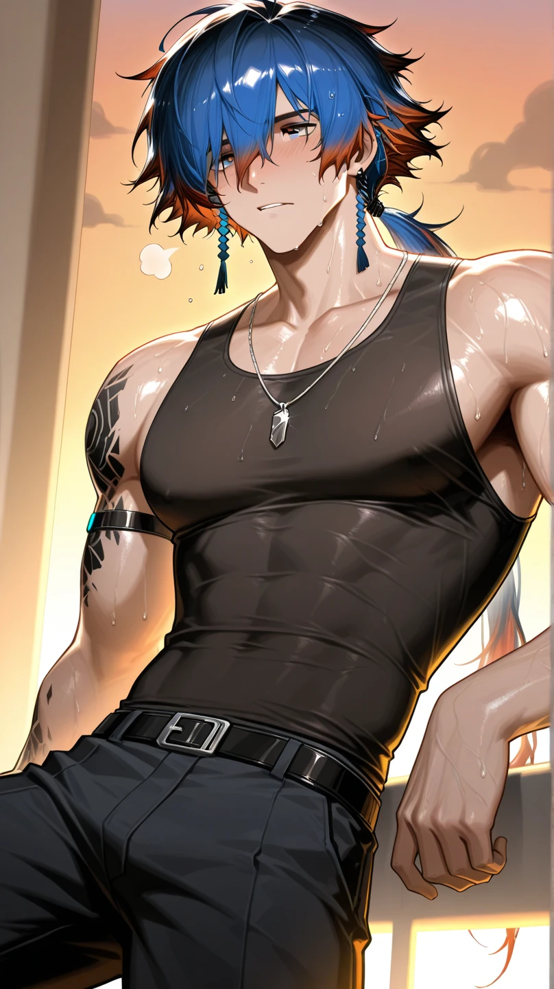 handsome 1boy that looks like a shark