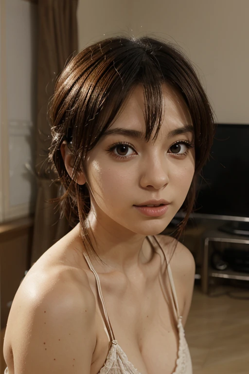 (8k, RAW Photos,highest quality, High resolution:1.1), (Ultra-realistic:1.4),(Realistic, Realistic:1.3),The Beauty of Japan、Rhythmic gymnastics club、Rhythmic Gymnastics Uniform、((Upper Body:1.3)),holding panties , (Panties as a gift),(detailedなシルクパンティー:1.1),Focus Panties,(Blushing:1.3), highest quality, RAW Photos, Realistic, face, Incredibly beautiful girl, cute, length Hair,ponytail,Glasses,Written boundary depth, High resolution, Super detailed, detailed, Very detaileded, extremely detaileded eye and face, Sharp pupils, Realistic students, Sharp focus, Cinema Lighting, Japanese, Short Woman, Physical build, Short arms, length, Narrow eyes, Fleeting atmosphere, 40 years old, Brown bob hair, ((thin lips)), White top and bottom underwear, masterpiece, highest quality, detailedな肌, Detailed face, fine grain, 8k, Excellent anatomy, Upper Bodyのポートレート,flat breasts, small breasts, small,( small bust: 1.2), small bust, (slim, small, flat, small), thin, Delicate and sexy collarbone, One Girl, (beautiful girl, Delicate girl:1.3), (40 years old:1.3),
break, (One Piece Swimwear, Swimwear:1.2),
break, (Pool:1.3),
break, Very beautiful eyes, (Symmetrical eyes:1.3),
break, , Brown eyes, Parted bangs, Brown Hair, (Upper teeth, 最高の笑face:0.2),
break, (Eyes and face detail:1.0),
break, (masterpiece, highest quality, Super detailed, Detailed face, 8k)