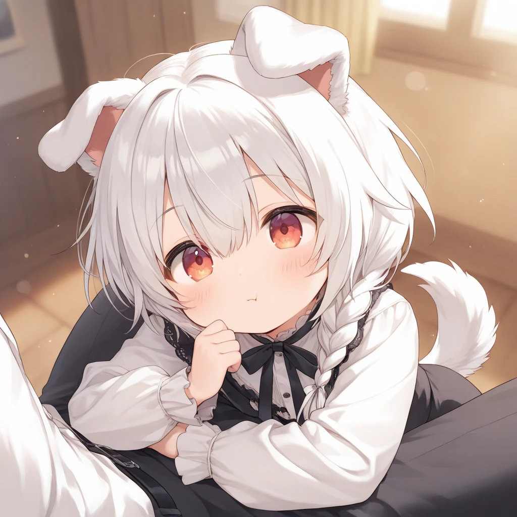 6 year old girl,Masterpiece,High quality,abstract res,Digital painting\(artwork of a\), by Dagasi, Yupa,Kiyosan,(anthro,Fluffy fur,Character focus:1.1),anthro female cat,Short hair,Portrait , eyes with brightness, in a panoramic view, Character focus.(detailedbackground:0.7), 独奏, shaggy, Furry female, female focus, anthr,(Full Body Furry,White fluffy tail、White-pink fur, Pink eyes, White color hair,White legs、Pink white meat pad:1.2), (felid、Black sailor suit、Striped panties、love heart、Shy,saliva,get down on the bed、Elevate your ass、Stick out your tongue、Eyes are confused:1.2),(interiors、In the daytime、inns:1.1)