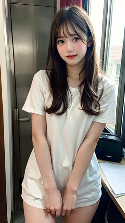Best quality,masterpiece,Ultra-high resolution,(Photo Realism:1.4),girl,Sexy,cute,,(shirt:1.2),(Big breasts:1.3),(Upper body:1.4)