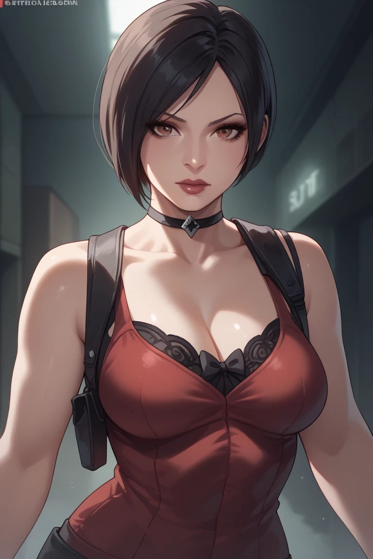 Ada wong wearing spdiergwen costume, spidergwen costume
