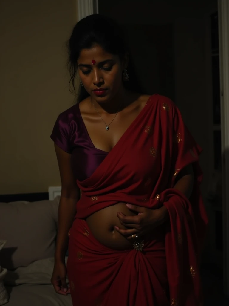 South Indian plus sized women, (cum Splash on her breasts and nipples, cum Splash on her gace, Splash of cum on her face, cum Splash on her blouse, cum Splash on her eys),