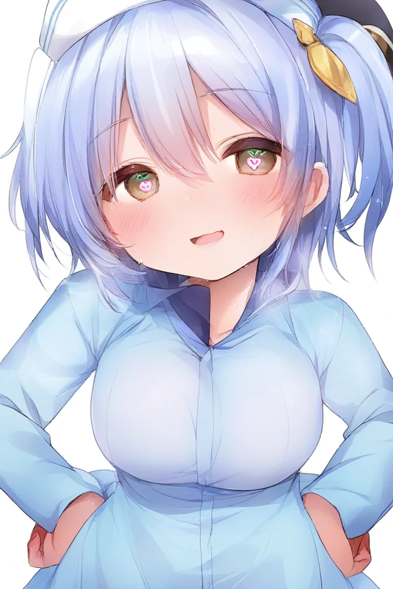 best quality, amazing quality, very aesthetic, absurdres, 1girl,arona (blue archive), blue archive, blue eyes, (artist official art:1.5), (realistic face:0.65), blush, breasts_apart, (loop writing:1.5), small breasts, orange color light, collarbone, commentary_request, cowboy_shot, downblouse, dress_shirt, green_skirt, hair_intakes, hanging_breasts, highres, lab_coat, leaning_forward, long_sleeves, looking_at_viewer, open_coat, open_mouth, sleeves_past_wrists, solo, white_background, white_shirt, nsfw, concept art, expressive eyes, perfect face, 4k, extremely detailed anime illustration, extremely detailed eyes, enhanced details, perfect anatomy, light rays, photo background, extremely delicate body, smooth skin, feminine expression, black background, cristal clear eyes, beautiful face