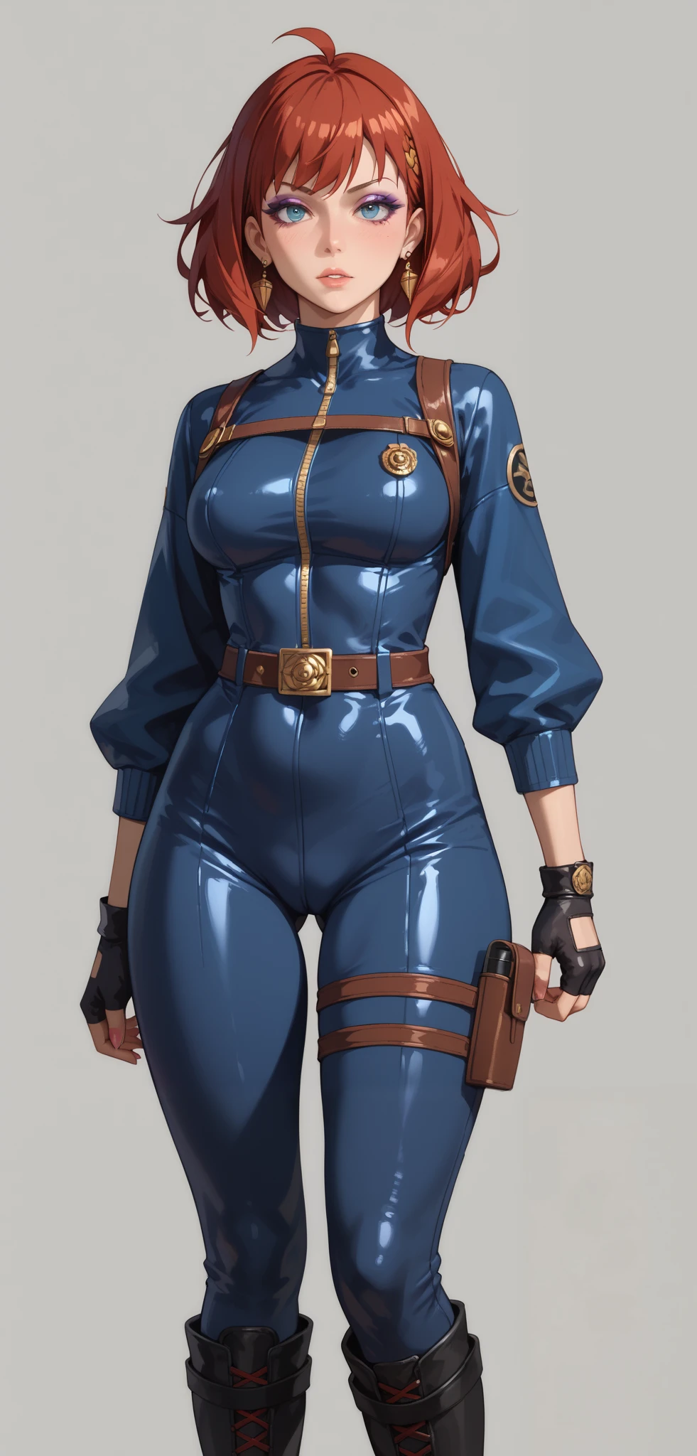 (masterpiece, best quality), intricate details, 1girl, Cammy White from Street Fighter (standing full body toe to head by wooden pole:1.2) iron collar, arms behind back, iron cuffs, shackles, bound, bondage outfit, harness, O-ring, bondage outfit blindfolded cover eyes, happy red cheeks, chain leash collar choker neck bell shackles wristbands bracers bracelets, cleave gag