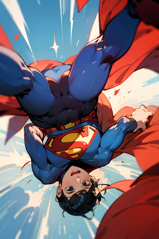 “Create an image of an adorable baby cat dressed in a faithful Superman costume. The cat should have a unique, short stature, with expressive, bright eyes and detailed, soft fur. The costume includes a vivid blue suit, a flowing red cape, and a yellow belt. Prominently display the iconic red and yellow Superman ‘S’ symbol on its chest. Capture the cat in a dynamic action pose, as if it’s in the middle of a heroic battle scene. The background should suggest motion and excitement, with blurred lines to indicate fast movement. Ensure the cat’s fur is meticulously detailed, showcasing its texture and fluffiness. The overall feel should be cinematic, evoking the sense of a dramatic movie moment.”