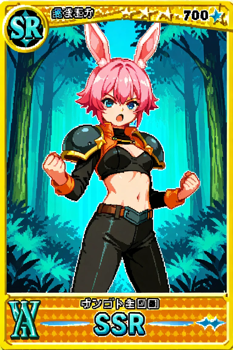core_9, score_8_up, score_7_up, score_6_up, score_5_up, score_4_up, BREAK, source_anime, solo, 1girl, haruno sakura, pink hair, short hair, green eyes, serious, pink cat lingerie, (cocksock), cat tail, cat ear hair band, cat gloves, collar, bell, zettai ryouiki thighhighs, looking at viewer, (sagging huge_breast:1.2), erect nipples, dirty dark large areola, (skinny, slim legs, small hip, narrow waist), milf, (short stack:0.5), futa, flaccid foreskin dirty penis, cum burst, natural (black:1.2) armpit hair, Unshaven black Pubic Hair, pet play, nsfw, front view, fighting stance, Kunai, in the Forest, Dutch angle