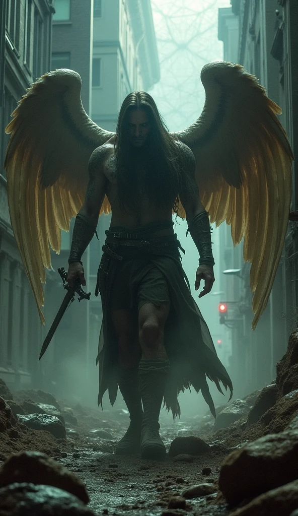create a giant with scary wings