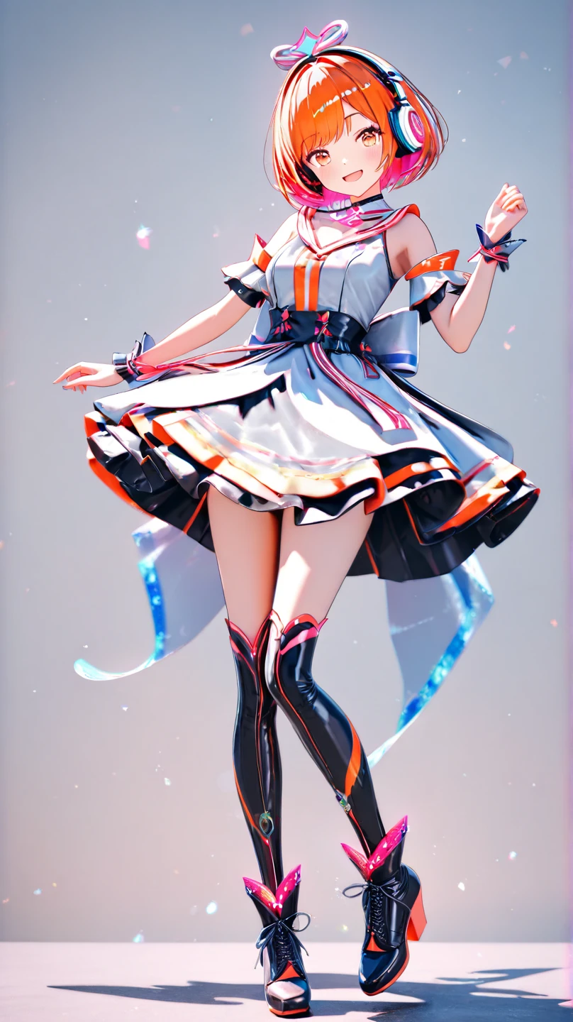 (full body:1.5)，(looking at viewer:1.4)，(anatomy correct:1.3)，(In the paradise of the day:1.3),(Wearing Very thick Pantyhose and JK Student Dress Printed Pleated Skirt and JK uniform leather shoes :1.3), (A high jump posture:1.3),(In pink|amarelo|blue colors|green color|red colour|white colors|black in color|purpleish color|greys|Beige|Flesh color 1.4)，,(Accurate and perfect face:1.4),(Clothing Gloss:1.25),(Skin reflection:1.25),hyper HD, Ray traching, reflective light，structurally correct, Award-Awarded, high detal, lightand shade contrast, Face lighting，cinmatic lighting, tmasterpiece, super detailing, high high quality, high detal, best qualityer, 16k，high contrast,