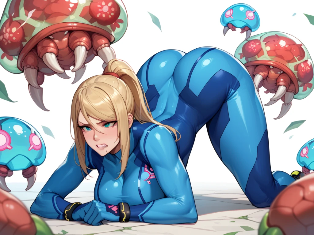 Zero Suit Samus forced to have rough doggy style sex with a stallion on a ranch、Big Breasts、Thighs、Big Ass、Creampie、bestiality