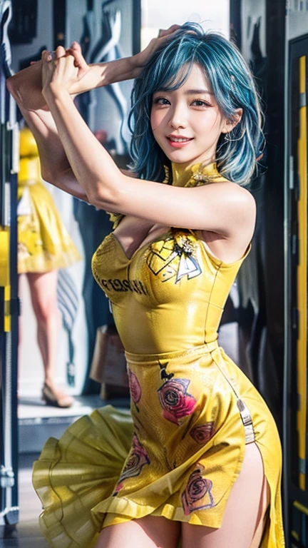 (8k、Raw photography、Highest quality、masterpiece:1.2),(Black Hair、Dark Eyes:1.9),(:1.6)、View your audience,Viewed from the front,White skin,(:1.3)、(Tight waist:1.6)、(Clothes that accentuate the shape of the breasts:1.2)、(Big Breasts :1.5)、Slim figure、Ultra-high resolution,beautiful,beautiful fece,(One person、No background:1.9),whole bodyボディー,Japanese women,(reality的:1.37)、Photon Mapping,reality、(Baby-faced and cute: 1.2)、(Cute Smile: 1.8)、(Round face: 1.8)、Radio City、Physically Based Rendering、Depth of field rally background、photograph, (I can see your knees、Thigh close-up:1.8),(:1.6),whole body、Great quality
