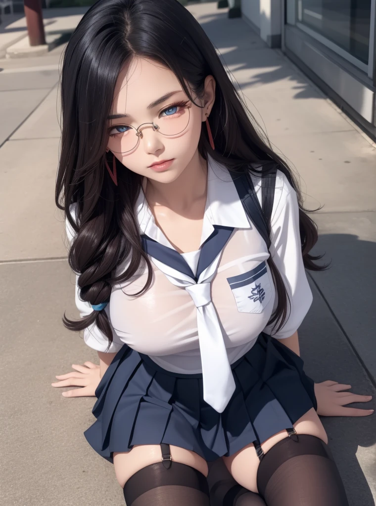 View your audience,high school girl,Leaning forward,(Random cute clothes),(Random animation pose),(Thin type),(Large Breasts),(Random Hairstyles),(Best image quality, (8k), Ultra-realistic, 最high quality, high quality, High resolution, high qualityの質感, Attention to detail, Beautiful details, The finer details, Extremely detailed CG, Detailed Texture, Realistic facial expressions, masterpiece, in front),(Wearing glasses:1.1)