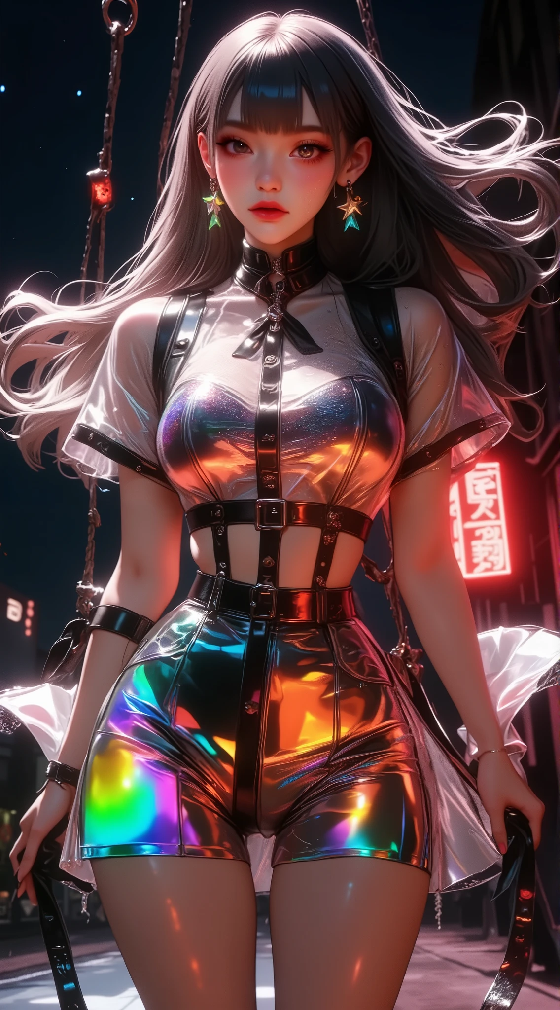(masterpiece, top quality, best quality, official art, beautiful and aesthetic:1.2), (1girl:1.3), glitch art, (digital distortion), pixelated fragments, data corruption,colorful noise, visual chaos,contemporary aesthetics