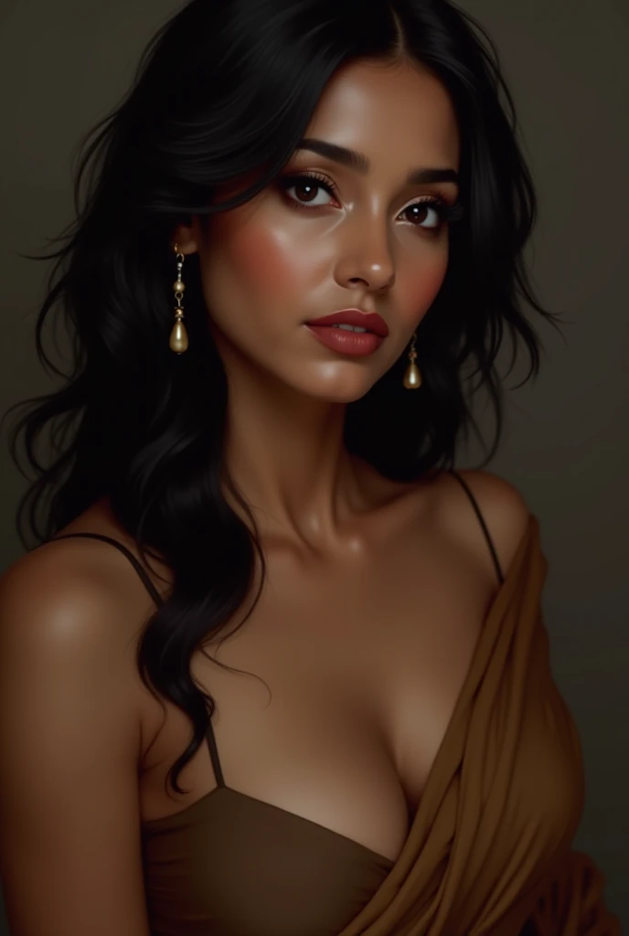Tamil girl showing clevage