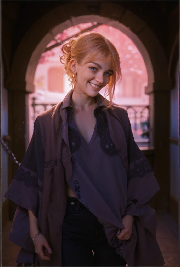 (Best quality, 8k, 32k, Masterpiece, UHD:1.2) "Transport the current image to the fantastical and enchanting world inspired by Howl's Moving Castle. Immerse the scene in a surreal and magical aesthetic, capturing the essence of a world where whimsy and wonder coexist.
Envision a landscape filled with floating islands, whimsical architecture, and fantastical creatures. Integrate the iconic elements of Howl's Moving Castle, including intricate steampunk-inspired designs and enchanting details that give the surroundings a sense of otherworldly charm.
Experiment with a vibrant color palette, incorporating soft pastels and rich, magical tones to evoke the enchantment of Howl's world. Use Cinematic Dynamic Lighting to enhance the atmospheric effects, casting gentle glows and shadows that contribute to the magical ambiance.
Ensure that the background is filled with floating castles, airborne landscapes, and elements that capture the essence of the magical world. Include characters or creatures that inhabit this enchanted realm, each contributing to the sense of whimsy and charm.
Consider framing the composition with a touch of surrealism, making use of floating elements, levitating objects, and dreamlike visual effects. Emphasize the fantastical nature of the scene while maintaining a cohesive and captivating atmosphere.
In summary, transform the image into a captivating portrayal of the enchanted world of Howl's Moving Castle, embracing the magical architecture, floating landscapes, and whimsical details that define this fantastical realm. Use Cinematic Dynamic Lighting to add depth and enhance the magical atmosphere, creating a visually stunning and immersive environment."