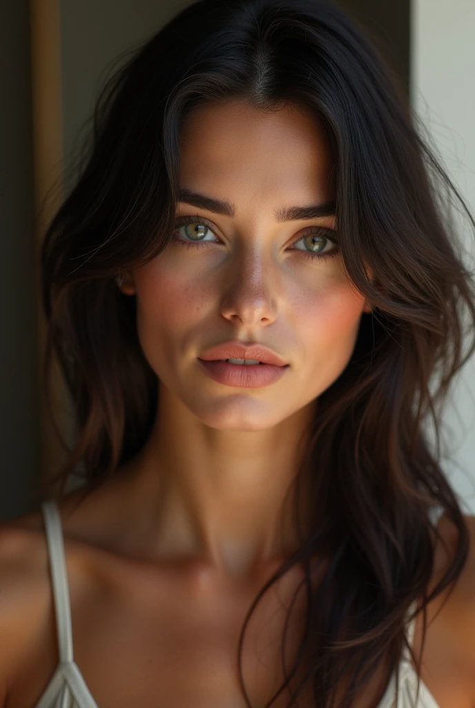 (((ultra realistic))) Photo, masterpiece, top quality, (pale skin), (Ultra detailed face and eyes:1.3), 1 girl, Kat Dennings , In Lifchik, ((Eye makeup, navy blue mascara)), ((large detailed lips)), ((dark wavy hair)), ((Stylish hairstyle)) , (Natural cleavage in dark-red bodycon dress:1.2), Slim waist, photoshoot, Harsh sunlight in lighting, (The play of light and shadows), depth of field, bokeh, (special attention to skin detail: 1.2), Detailed leather texture, skin pores. (Color range - delicate, Bright, amber and teal tones), UDR, ((Film grain)), ((rays)), (Glare), ((full up portrait, close to the camera)) , ultra detailed space scene,