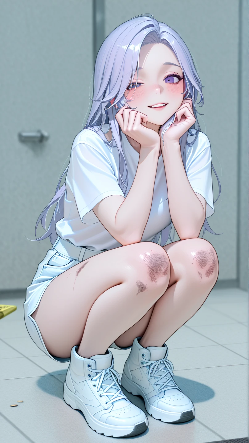 torso,flat chest,on delivery chair,hospital medical room,pregnant,look up,close your eyes,Wet Hair, Wet Skin, Water running over the skin,Sleepy eyes,strict,{{{{{Flat Chest}}}}},lovelive!,strict,Open your arms,nude, Bare Chest,(masterpiece, Highest quality:1.2),shape,8K,High resolution,2 people,One Girl,one man,alone,body,(Portraiture:1.2),Long Hair,,blue eyes,Black knee socks,Grey Hair,Hair between the eyes,Gray Hair