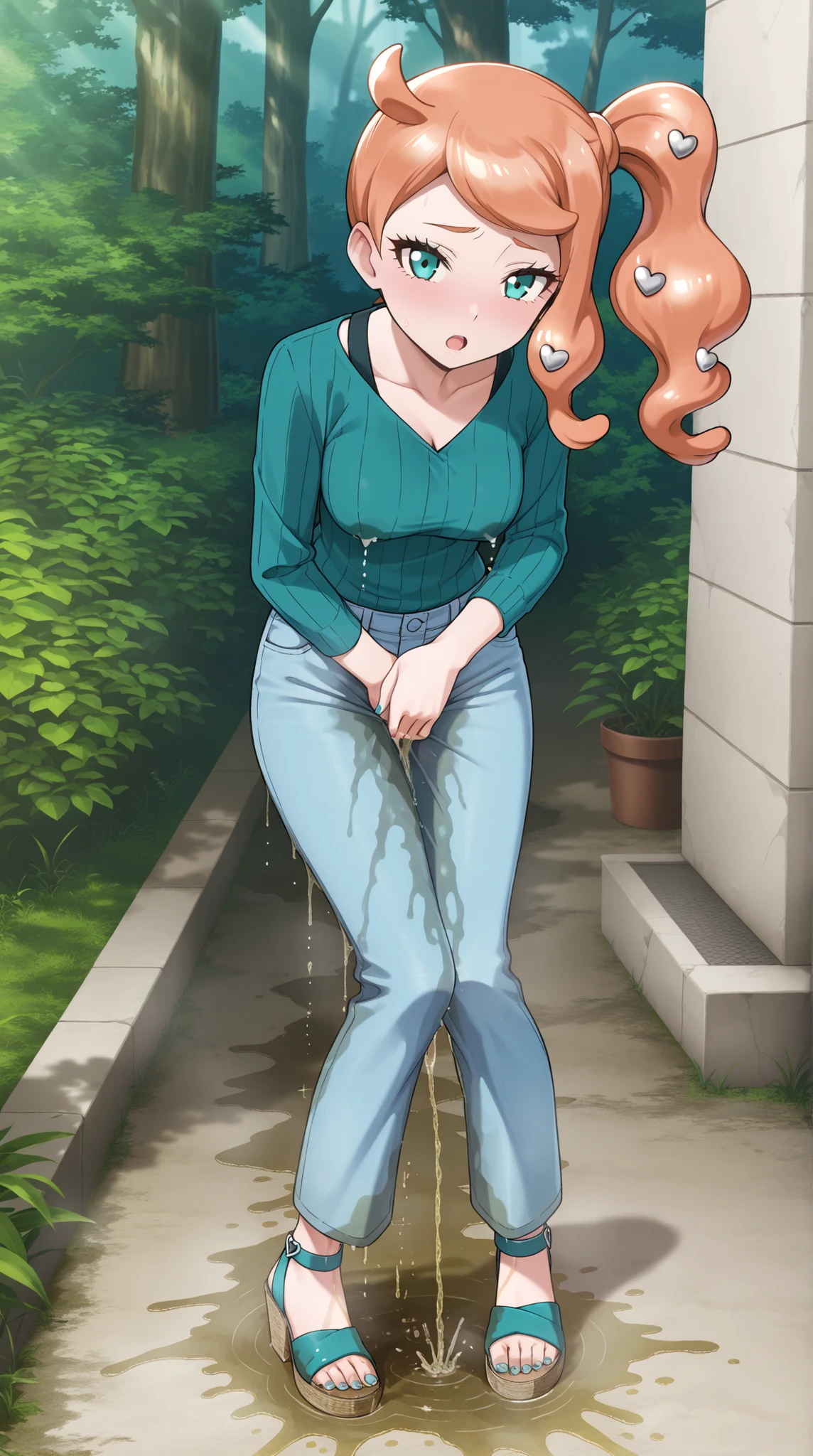 (((best quality, highres, masterpiece, uncensored, high quality, ultra detailed, extremely detailed CG, hiqcgbody, beautiful face, beautiful eyes, extremely awesome detailed CG unity 8K HDR wallpaper, perfect anatomy:1.1))), (extremely awesome detailed realistic, extremely awesome detailed 3d:1.0), (((Uncensored, nsfw,1girl, sex slave))), (1girl, (((peach hair, blue inner, water Hair, sideburns, shiny hair, (mega twin drills), (ahoge), (Hair Flaps:1.3), absurdly long hair)))), (((((yukata, whistle around neck, , clothing aside, see through))))), (((yellow green eyes, picha))), (((((extremely awesome detailed deep-silky-healthy-lackwarm-foundational-baby face))))), (((((after sex, clitoris, pussy, anus,(spread legs), arms behind head, happy, blush, spoken heart, aroused, (vulgarity, heavy breathing, fucked silly, trembling:1.2), (completely nude, pussy juice, sweaty skin, steam, smelly:1.2),cowboy shot, front view, pussy focus))))((((toilet use, panty pull, toilet, restroom, panties above knees, panties below knees, sitting, bottomless, pants pull)))), caughtpeeing, (pee, peeing), peeing self