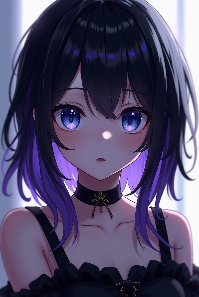 Kochou Shinobu, 1girl,masterpiece, multicolored hair,sleeveless, purple eyes, purple micro bikini , multiple butterflies, , laked sunset, lens flare, perfect lighting, highest quality, hands behind, thick thighs, large breasts, cleavage, highest quality, high resolution, arms behind back, 