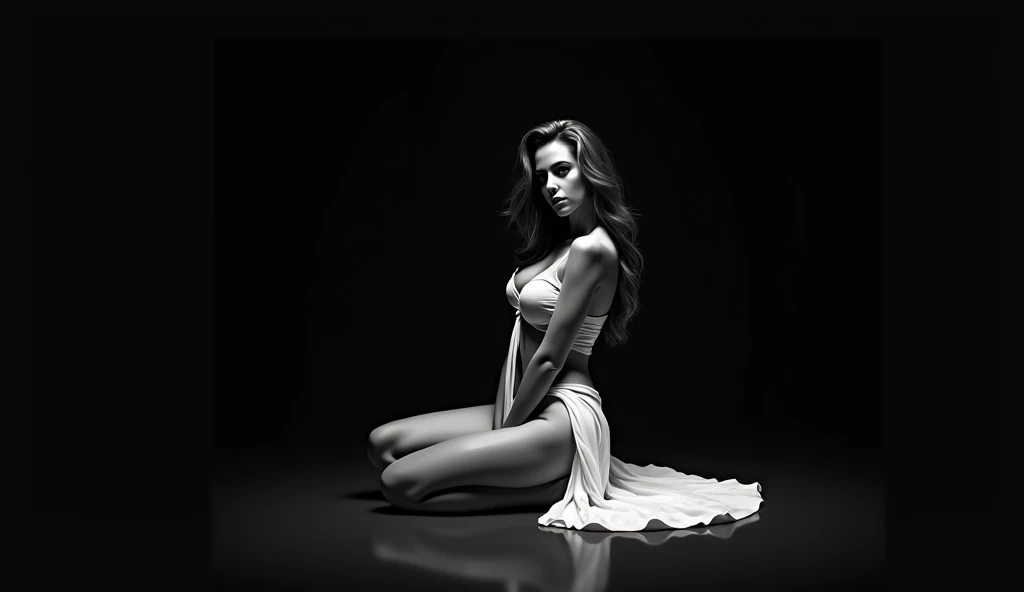 a picture、(Photorealsitic:1.4)、(hyper realisitic:1.4)、(Cinematic:1.5)、Woman in her 20s、(beautiful and delicate face)、(High-quality eyes)、fashion photograhy、monochromes、Lunar surface、space suits、A space station、Complex wiring