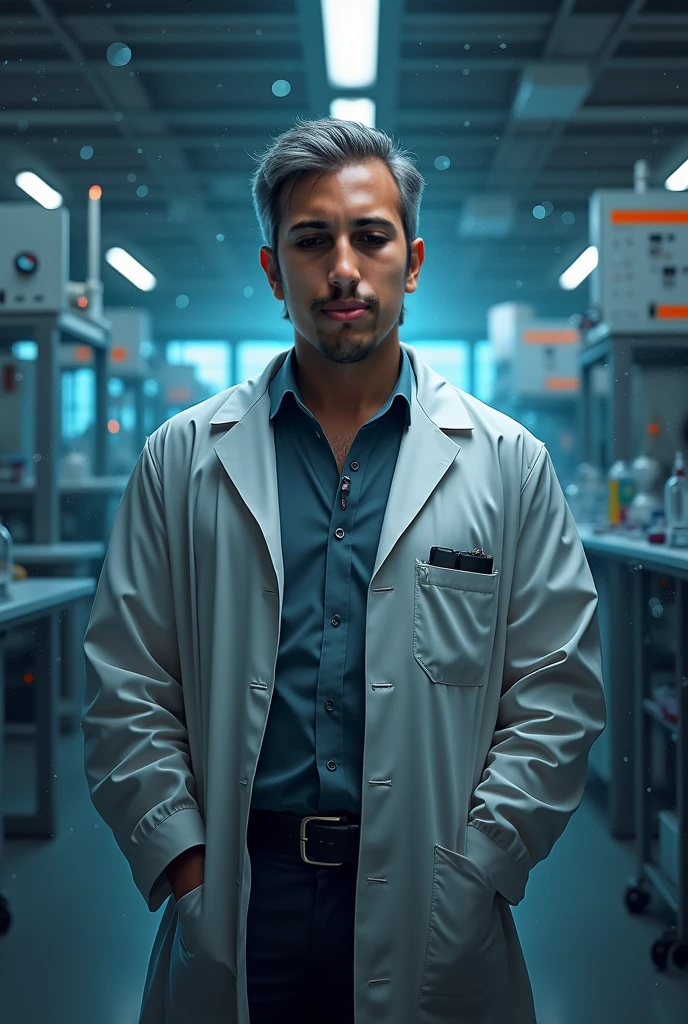 professor turo undressing in his lab,