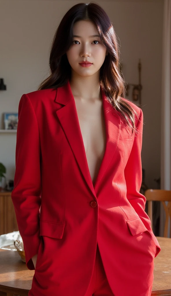 red suit