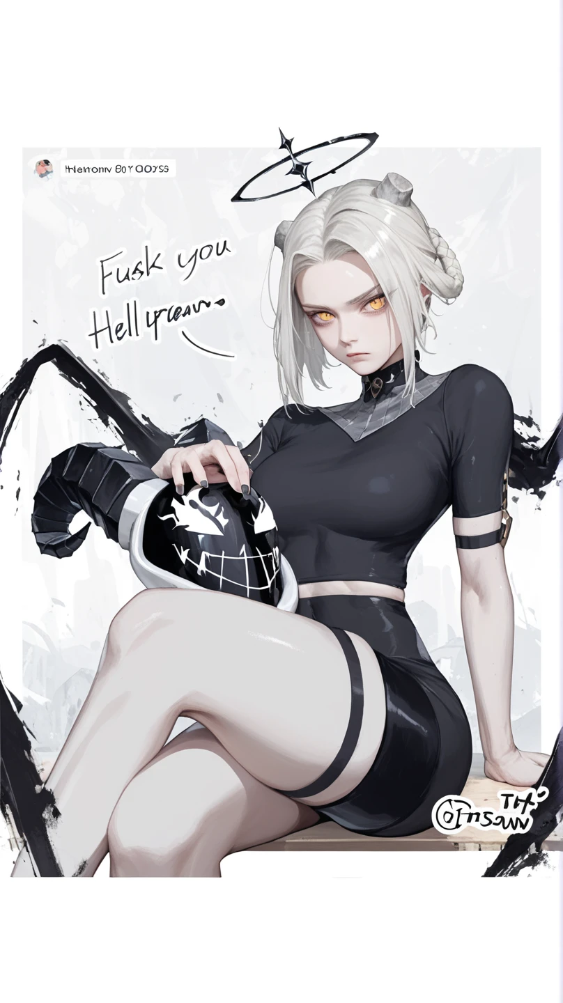score_9, score_8, score_8_up, gracehd-ponyxl, 1girl, bare shoulders, black choker, black gloves, white gloves, black pants, black sports bra, elbow gloves, goggles on head, looking at viewer, low ponytail, medium breasts, midriff, navel, parted lips, white gloves, zipper, belt