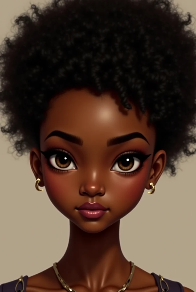 A black boy with purple eyes and purple hair
