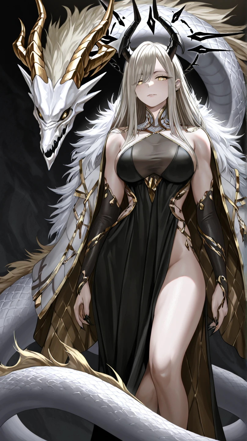 A woman with dragon horns is covered in dragon scale armor, dragon horn is extremely luxurious, dragon tail, beautiful dragon scale armor, armor openwork, complex armor, beautiful armor, fantasy armor, intricate details armor, long and elegant tail behind, stunning details, imperial armor, ethereal, goddess, Japanese goddess, full body photo close-up, (transparent areola), chubby, huge breasts, oily body, fleshy body, plump body, perfect masterpiece, highest image quality, perfect picture quality, 8K, full body lens, ( Front portrait: 1.1), delicate face, glowing eyes, very fine style, perfect masterpiece, highest image quality, perfect picture quality, 8K,