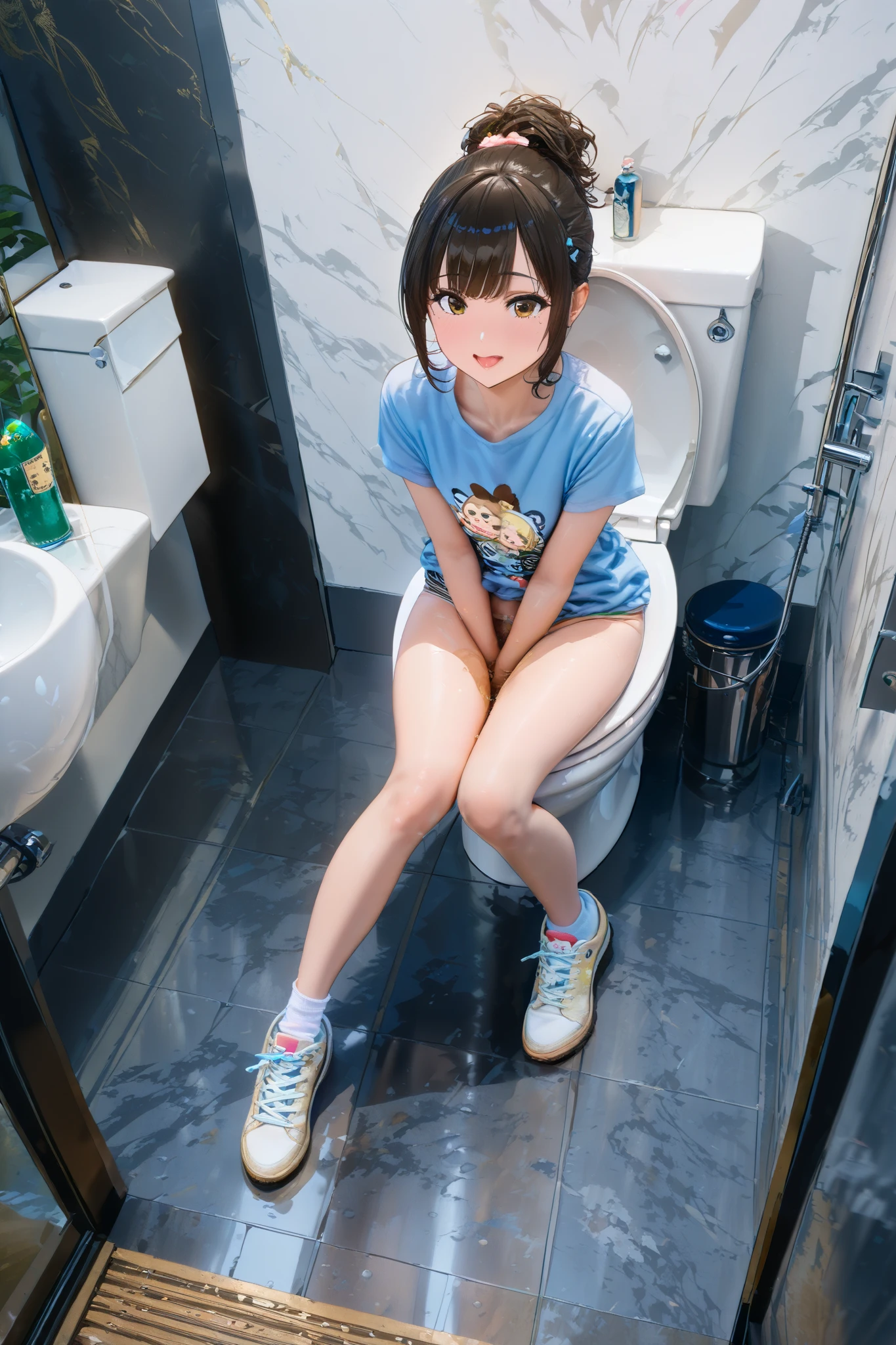 ((One girl wanted to pee but there was no toilet so she had another girl drink her own pee))、Kindergarten students、Young face、Baby Face、pussy、female genital、full body、embarrassing、troubled face 、cute hairstyle、Top Quality, masterpiece, best image quality, High Resolution, 8k, super A high resolution, (( Photoreal:1.4))