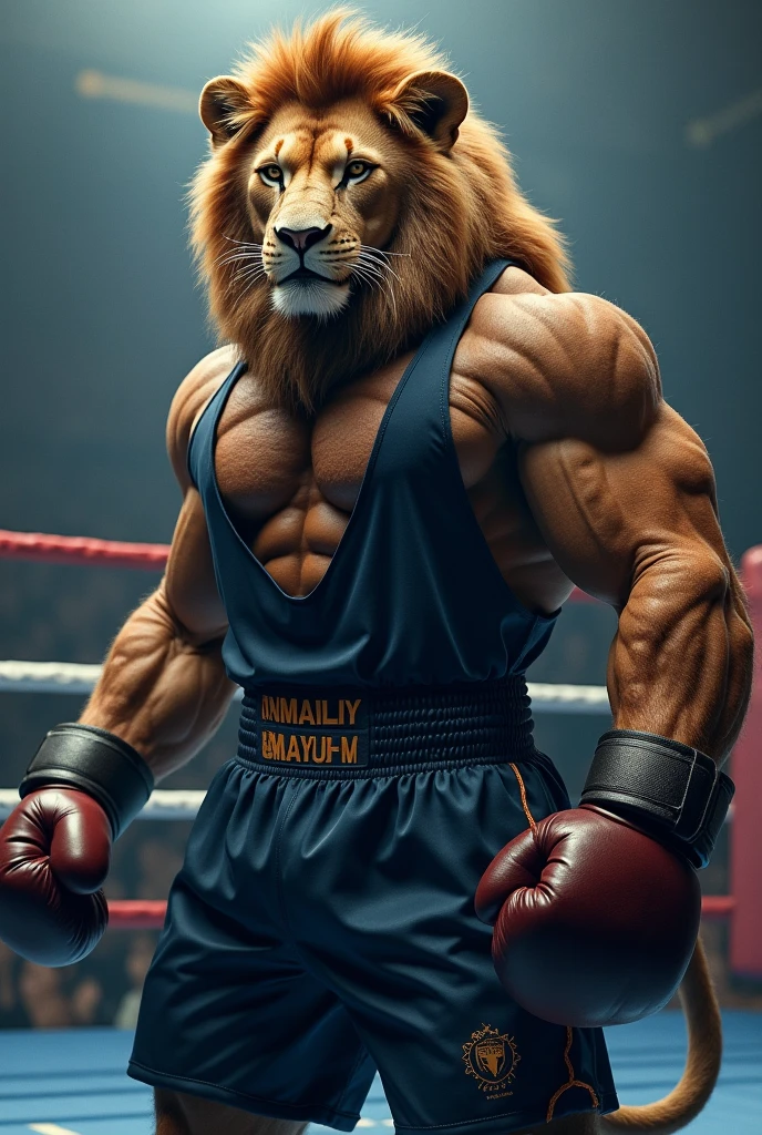 I found it.: muscular anthropomorphic lion wearing boxing gloves. 4k, high resolution, best quality, perfect color, perfect shadow, perfect light, Posted on e621, The body is furry., alone, anthropomorphic lion, I, body hair, older, man, adult, เป็นผู้man, (very muscular, Big muscles buff:1.2), naked body, correct anatomy, (realistic fur, Fine fur, epic, Masterpiece:1.2), (Detailed gym background, at night), sexy shadows, (By Tarun Fiddler, By Chunie, By Kusunagi, Bonifasco Light), (boxing shorts:1.2), (Detailed eyes:1.2), sweaty, sweat, shiny fur, Poses for the camera, bodybuilder, confident, Big muscles, sexy, full body, boxing gloves, Serious facial expression