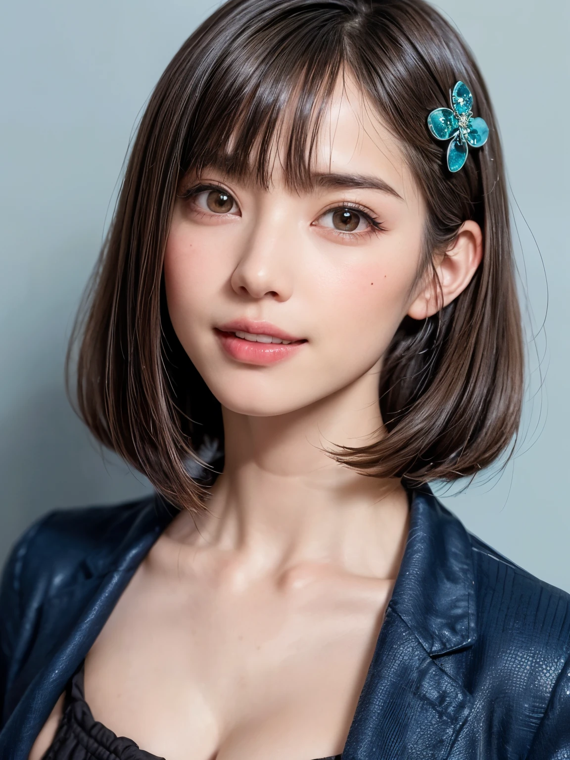 ((masterpiece)),(((highest quality))),((Reference Sheet, Character Design, front, return, ~ ~ side, Mr..々Hairstyle, Mr..々Performance, Facial Expressions)), 14-year-old girl, Cute type, (Very slim:1.4), (Very small ass:1.4), Realistic buttocks, Big Breasts, Short Bob, Thin thighs, Long legs, It's not a big deal, ((Alice in Wonderland, wearing a large ribbon on your head,,)), ((Browsing Caution:1.0))