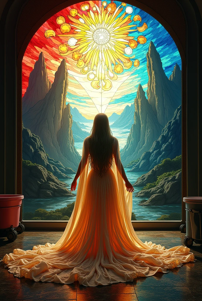 1deity made by star and nebulla, creation, dancing, stardust, joy, abstract, chaos, stunning, cinematic lighting, unreal engine, trending on ArtStation, intricate details, masterpiece, best quality, by Irakli Nadar, Greg Rutkowski，(((best quality))),(((ultra detailed))),(((masterpiece))), [(Colorful Aurora theme:1.3):("Colorful Flames" theme):0.26], [(A lot of brokenness
Stained glass floating around:1.5)::0.7]
(Detailed light), (An extremely delicate and beautiful), volume light, Best shadow, Flash, Depth of field, (Dynamic posing), [NSFW:0.8], Oily skin
(cat ear:1.3), (Cowboy shooting and flames:1.2), (Ivelet:1.3), (Burning hands), (Burning pain
hair:1.2), (Glowing_Tattoo all_polypubic hair_Body:1.3), (Solo), (Flame thorns entangled), (Flaming red cuirass:1.4), [Red bikini|chest plate], (cleavage, medium
milk:1.2), (Evil, Anger:1.3)
(Long black hair, Straight hair), [(colorful aurora_Cloak)::0.2]
(Broken multicolored blazing starry sky:1.5)(Colorful night sky, Burning stars:1.2)