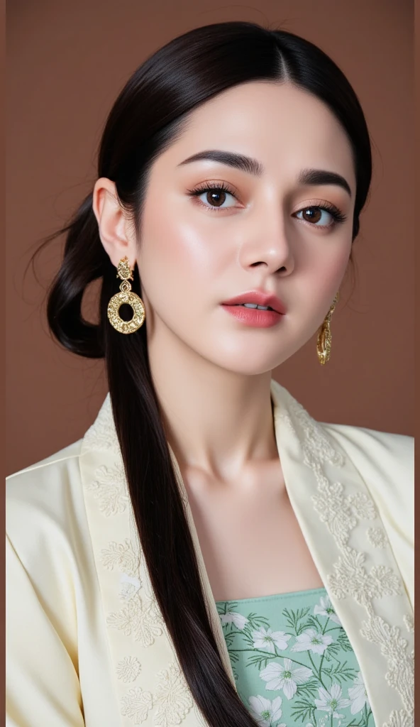 (masterpiece:1.3), (8 thousand, realistic, RAW photos, best quality: 1.4), (1 woman),(very sexy), (Beautiful makeover), (유난히 아름다운 realistic 얼굴), (Build a beautiful body) , (long eyelashes), (double eyelid), (black hair. parted, long hair:1.3), (아름다운 parted스타일), (Realistic and truly beautiful and delicate eyes), (beautiful and big breasts), (realistic and beautiful skin), (absurd), (attractive), (ultra high resolution), (extremely realistic), (very detailed), (golden ratio), (necklace), (earring), (So beautiful and sexy)