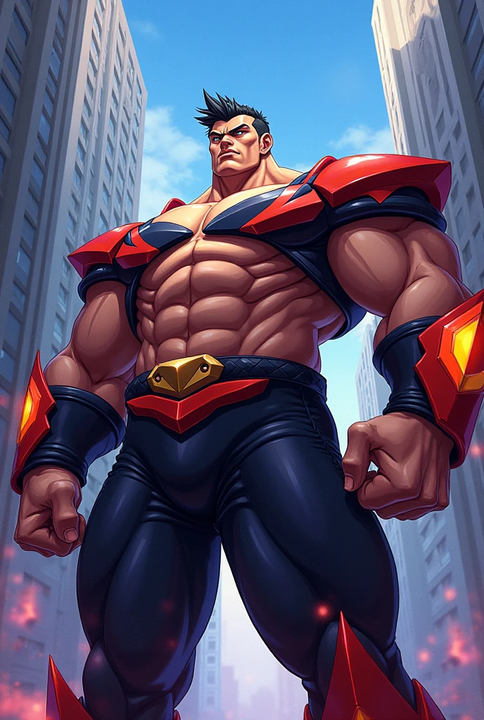 (papel de parede extremamente detalhado da unidade CG 8k, obra de arte, melhor qualidade) + (dynamic angle, plano amplo) + (personagem super-homem, muscular, heroic pose, capa voadora:1.1, terno de spandex azul, capa vermelha, botas vermelhas, Symbol S on the chest:1.2) + (daily planet building, telhado:1.1, Nuvens ao fundo:1.2)