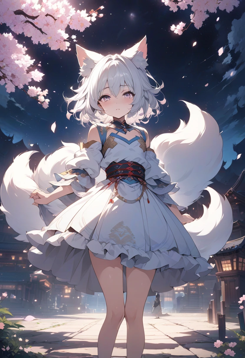 （white backgrounid：1.4），（tchibi：1.2）， tmasterpiece，Best quality， 独奏，（（Extremely delicate and beautiful girl）），（full bodyesbian：1.2），elvish ears，cat ear，hair adornments，Broken hair，short detailed hair，Light green eyes，small，white dresses，，（Ruffles），（White_upper legs），Hold the，Keep one's mouth shut， fanciful， （Surrounded by waves）， Nahida， Sexy big ass