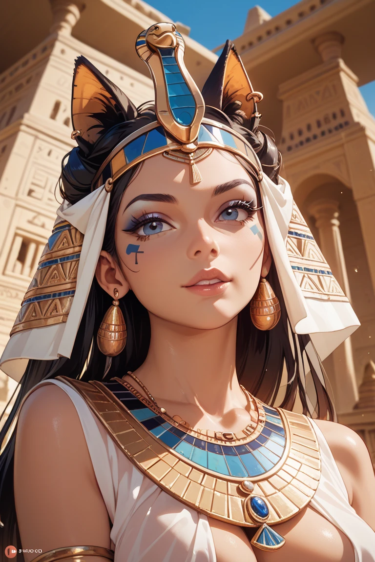 beautiful busty ancient Egyptian priestess woman