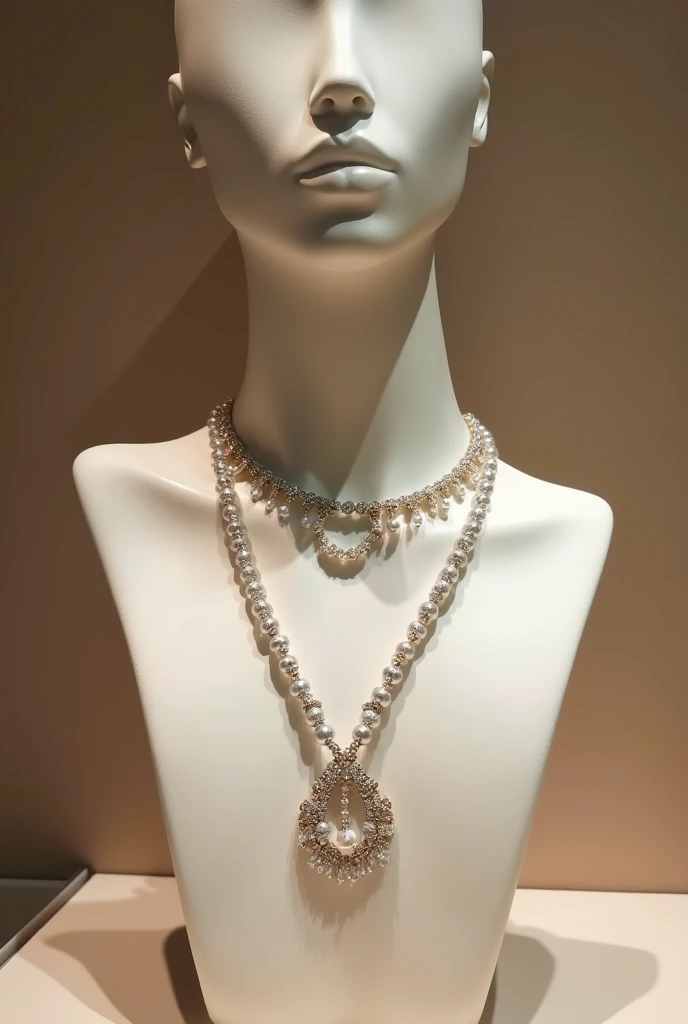 An accessory called Takustik is on an arm without a human face to use in advertising for my jewelry store, necklace on neck and ear, bracelet and earring create a specific photo.