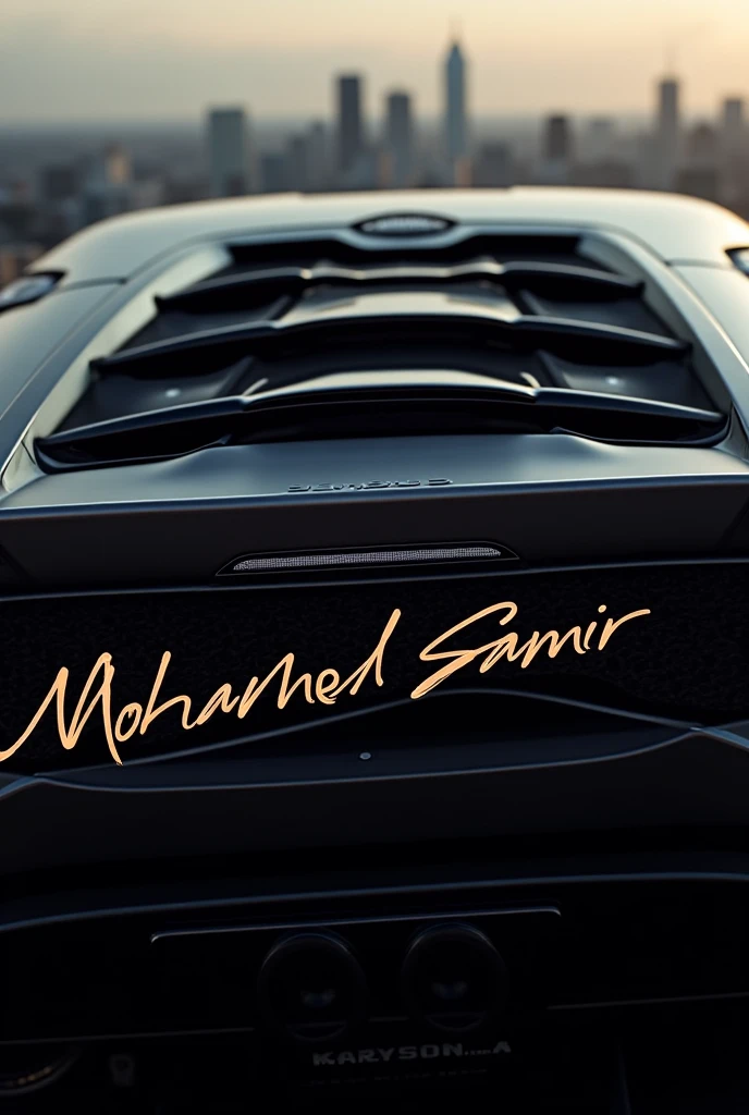  I want my name Mohammedsamir written on the back of Lambargini Arabic 