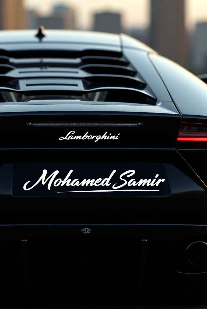  I want my name Mohammedsamir written on the back of Lambargini Arabic 