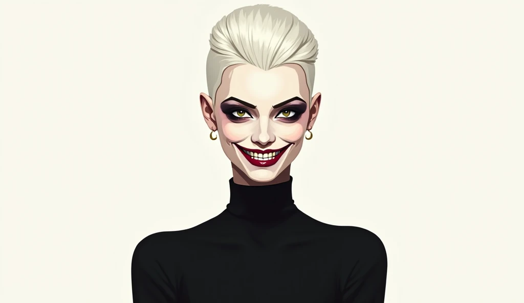 mavis dracula , Hotel Transylvania, short hair, blue eyes , Black full lips and detailed face gothic makeup, teeth fangs vampire,  beautiful and aesthetic image 1.2 high resolution 12k 