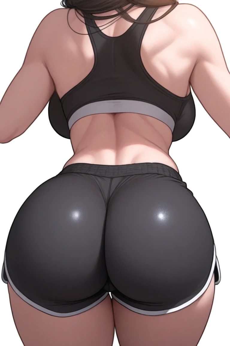 One in the picture, looks at me, very wide hips, black bikini , Red hair , Giant breasts, very thick thighs , Smirks, Snide look , Back turned, very fat ass, big ass