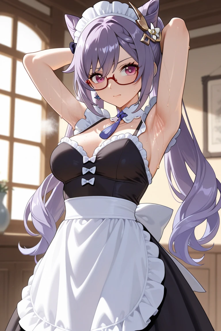 (dynamic angle:1.3, from front:1.1, breast focus:1.3, from below:1.2), (dynamic posing:1.5, sexy posing:1.3, leaning forward), (seductive smiling:1.3),masterpiece, 1girl, pointed chest:1.3,(double breasted:1.2,under bust:1.2), Amazing Cleavage:1.3, thin waist, big ass, Raised sexy, small breast: 1.2 posed cleavage:1.1, looking at viewer, open mouth, black hair, brown eyes, bare shoulders:1.2, collarbone, sidelocks, hairband, sapphire earrings, indoors, red off shoulder sweater dress, arms behind back, short hair with long locks, blue gold hairband, big side hair, very long side hair is rendered in (masterpiece: 1.2, best quality), with (ultra high resolution) and an exquisite (depth of field). This masterpiece is not only visually stunning but also tells,A scene of cooking in the kitchen