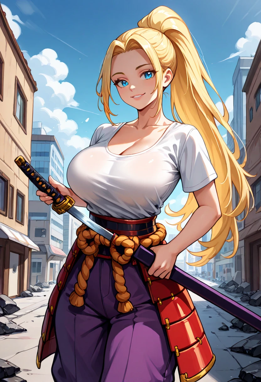 master piece, high quality,
perfect human structure, perfect hand structure, perfect finger structure,
1girl, solo,
perfect body, large breasts,
blond hair, long hair,
blue eyes, looking at viewer,
black kimono, breasts cleavage,
ring necklace
one hand on hip,
cowboy shot,
out door, (huge-tits:1.6), Erect nipples, exposed breasts 