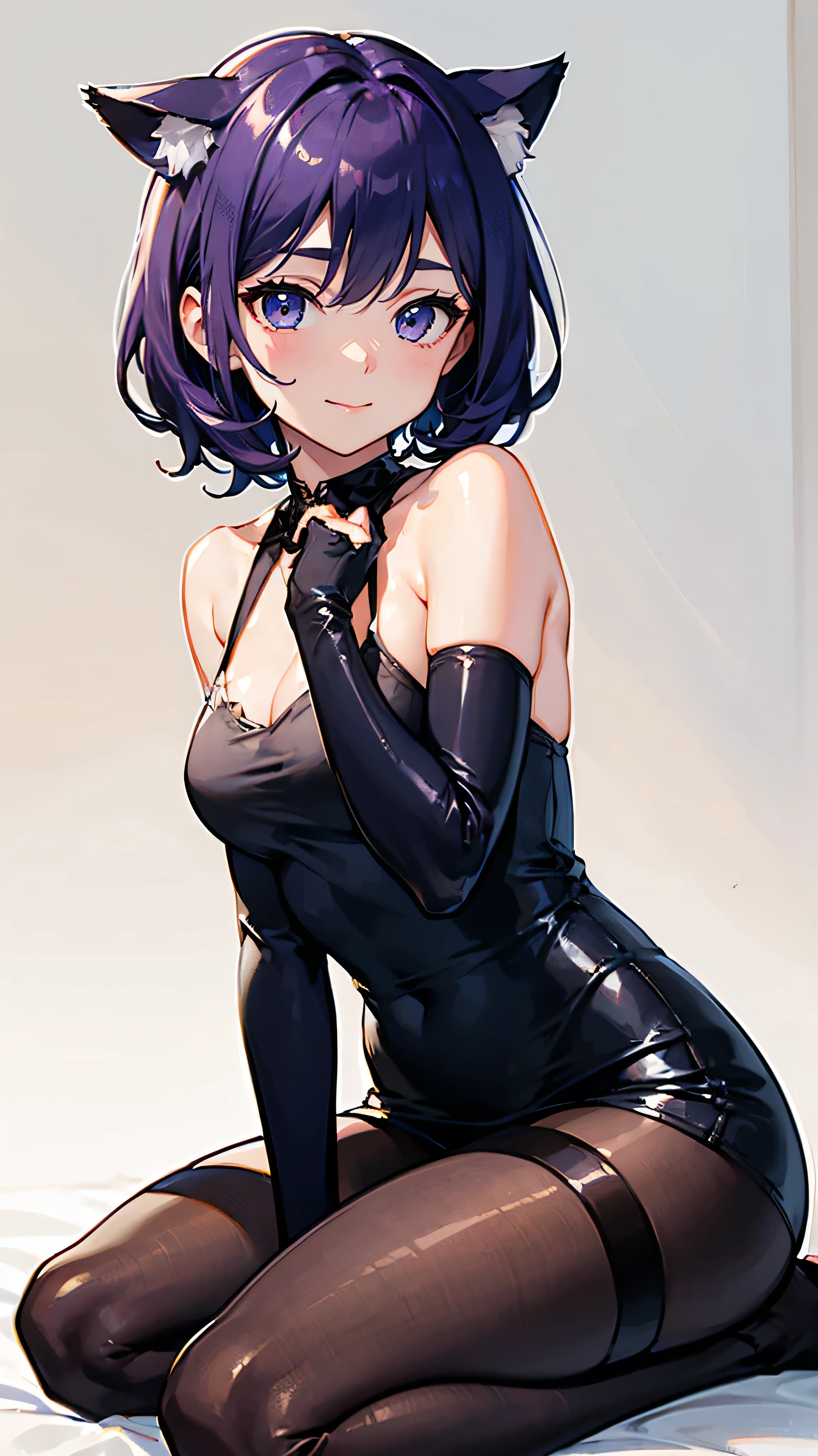 ((Cinematic light, Best quality, 8k, Masterpiece :1.3)), 1girl, Beautiful woman with thin abs :1.4, (purple hair, small breasts :1.3), hopefully falling, seductive open lips, sofa, ultra-detailed face, detailed eyes, double eyelidwork, best quality, Neeko, hair ornaments, hair flower, body paint, calango tail, trying to be sexy, ((( sexy a little bit see-through bodysuit))),  ((goth)), showing sweaty armpits, steamy, sexual teasing, ((showing flat belly)), fight position, hands shining purple, ((black lipstick)), ((black make-up)), ((goth makeup)),