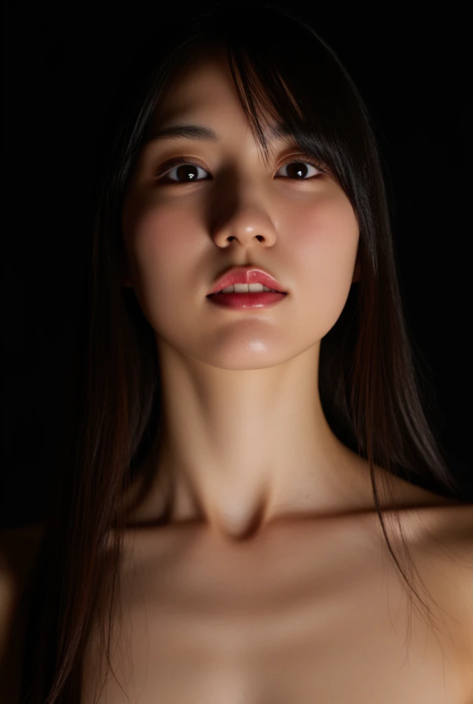 8K, Top Quality, Intricate Details, Ultra Detail, Ultra High Resolution, Masterpiece, close up shot, shot from behind, (Looking back), (full body: 1.1), Slender, Smile, (Makeup: 0.4), ,(( red eyes, black hair, bangs, long hair)), (Fluffy Eyes: 1.21), (()), 1girl, solo, 1 girl, ((Tifa,Tifa・lockhart,Final Fantasy 7,FF7,l)), close up shot, , ((tall)), (((fit body))), (((slim face))), sharp face, ((crawling)) ,(detailed face), sharp face, small lips, , ,(( ass up, butt cheek,)) ,, ,
((,naked )), , ((naked, nude )), detailed face, detailed breast, huge breast, detailed ass , detail nipples ,, Narrow Waist, Skinny, tall , 190 cm tall, Muscular, Navel, Exposed Abdomen, Pointed Chest,, Beautiful girl with accentuated slender abs: 1.4, Six Pack Abs: 1.4, , Perfect Body, detail legs, (( dark background)), black background,