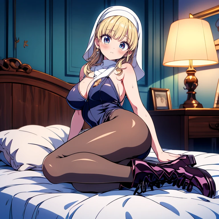 Best Quality, High resolution, distinct image, 8K,masuter piece、artoria、Beautiful and big breasts、Brightly colored micro bikini、overknee socks、sneakers、NSFW,ssmile、Cam Drink、Lie on your back、sexy  pose