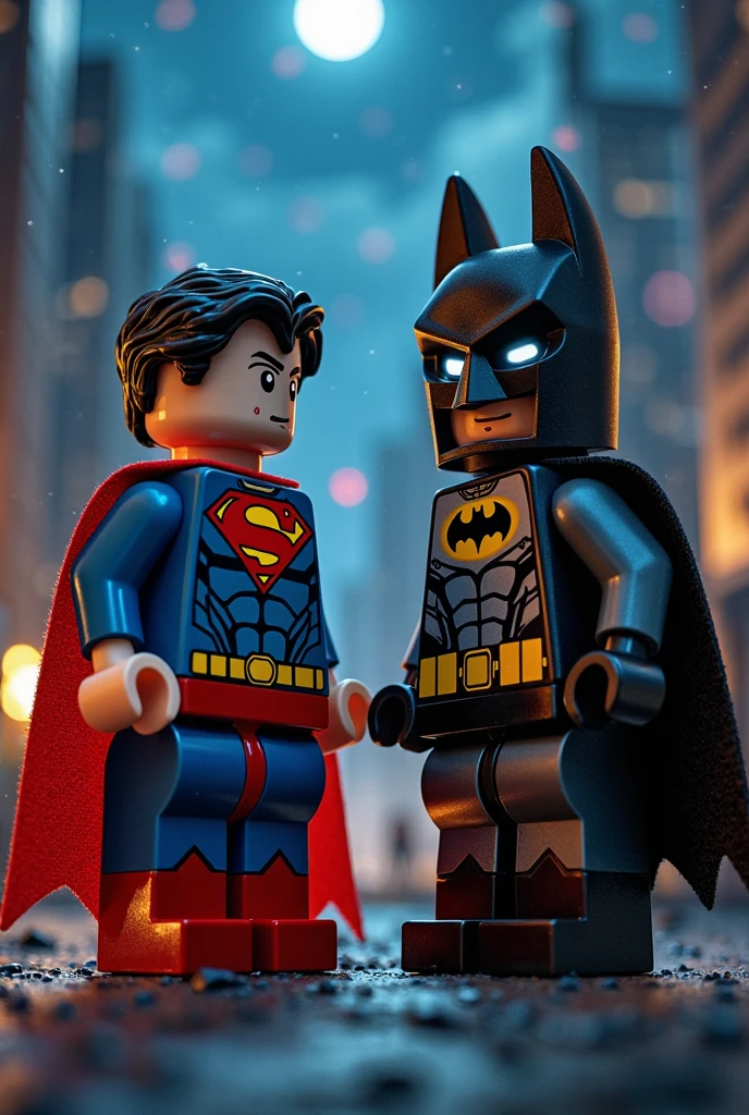 LEGO Art Superman and Batman，Night scene