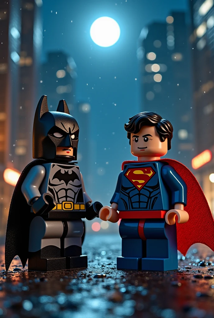 LEGO Art Superman and Batman，Night scene
