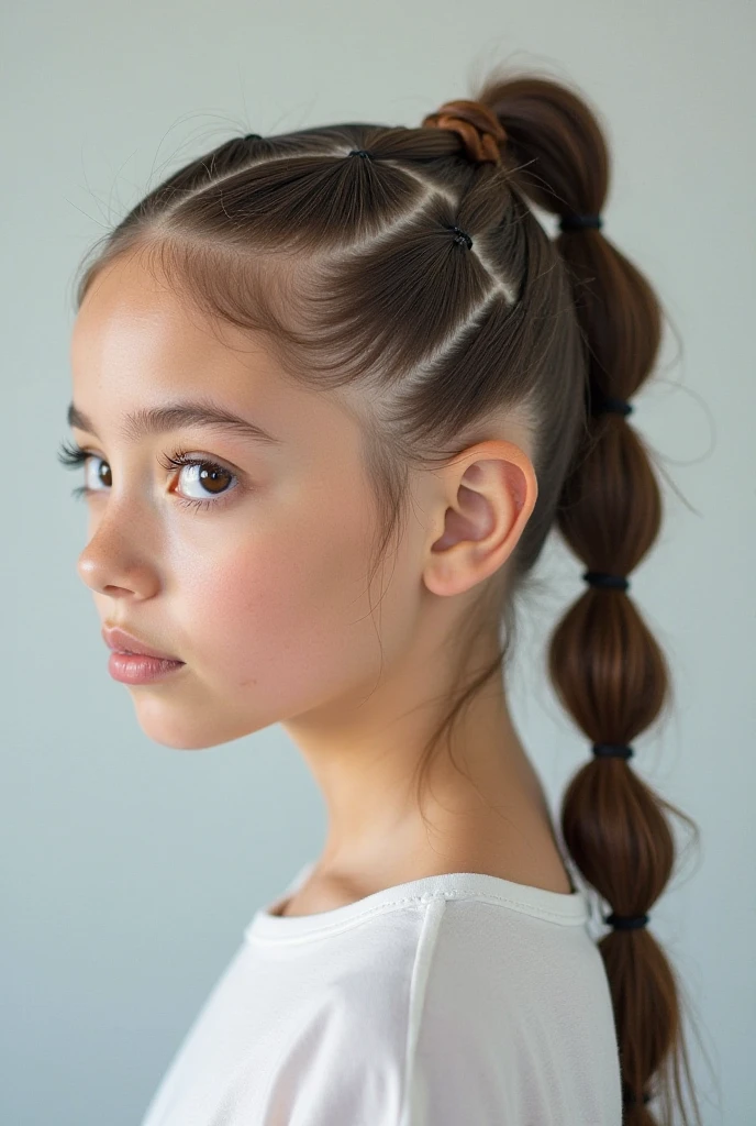 girl CHILD 10 years old, Loira russa bun in hair , gelado, diversas cores.